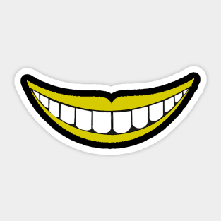 Funny smiley  face mask Sticker